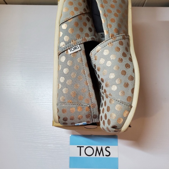 Tom’s Classic Drizzle Grey/Rose Gold Foil Polka Dot Women’s Size US Size 9 - Picture 7 of 8